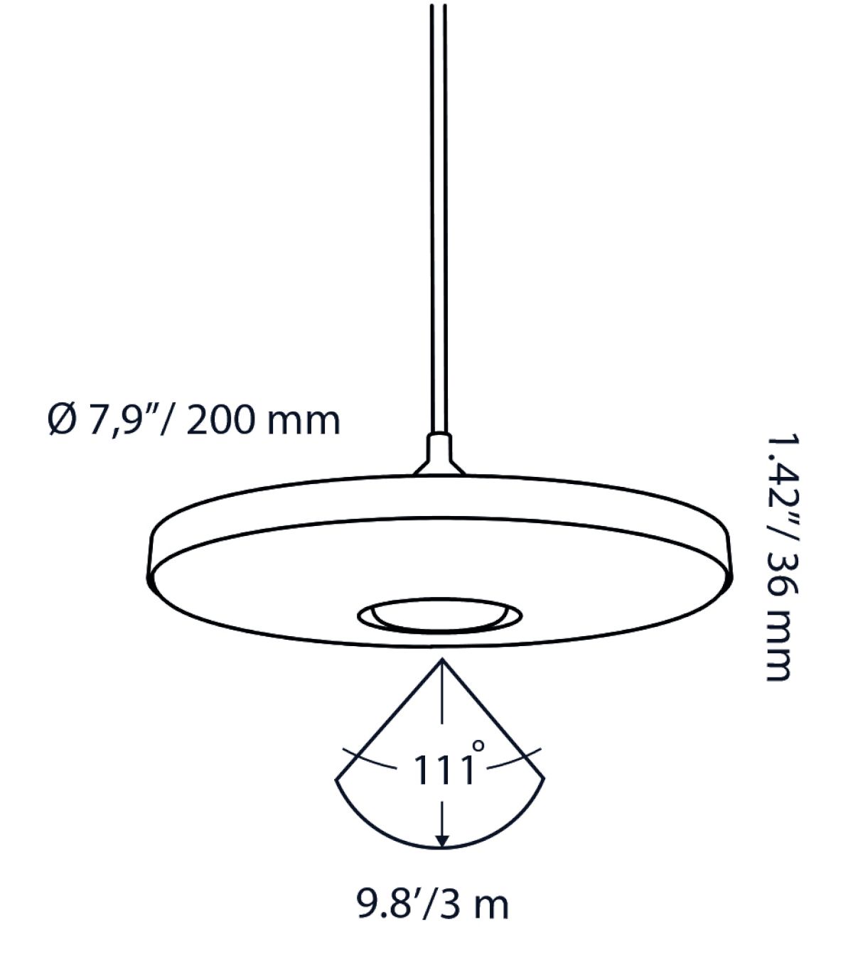 DISC PENDANT BLACK