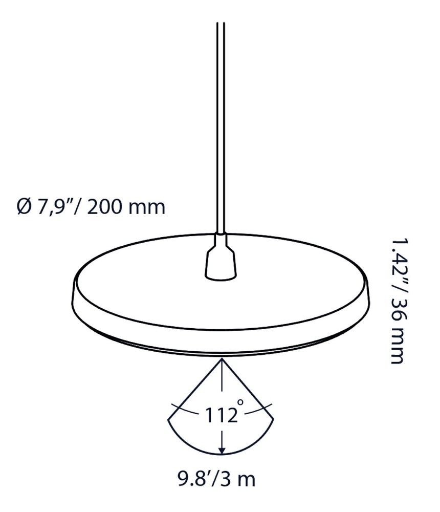 DISC PENDANT 100-230V